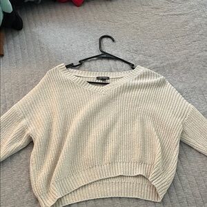 Wild Fable Cream V-Neck Sweater